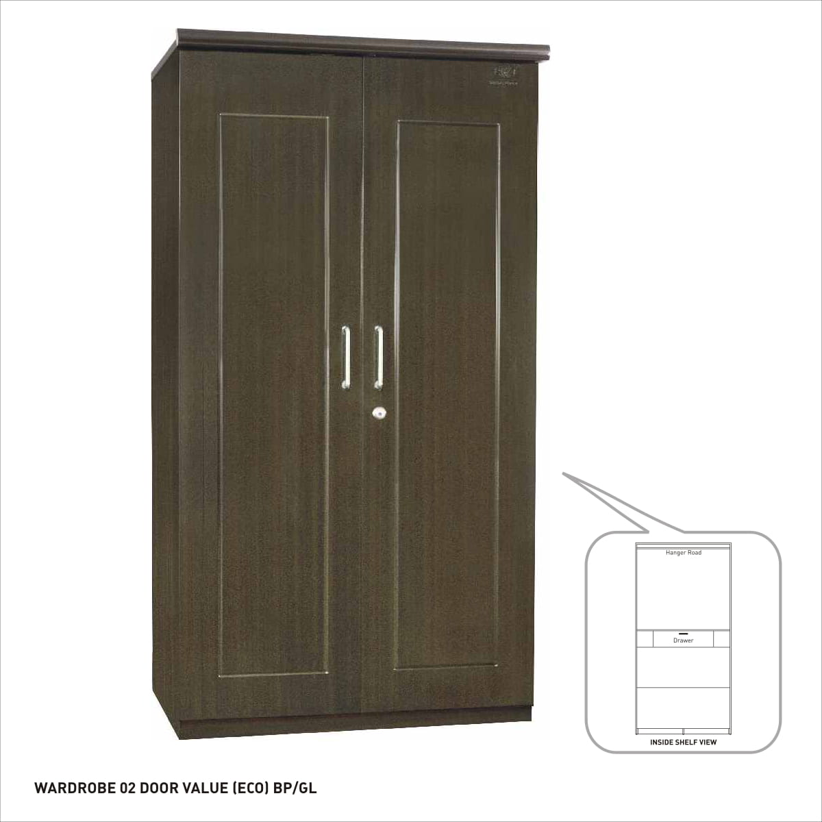 Premium Solid Wood Almirah with Mirror